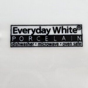 "Everyday White" Large porcelain plate